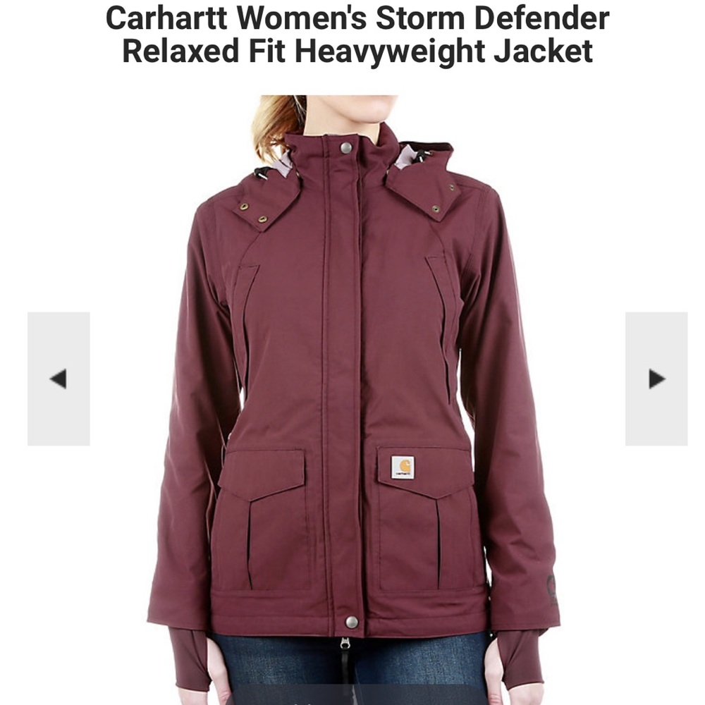 Carhartt Storm Defender Heavy Weight Jacket 🧥 Plum/Wine XXL Excellent 🌸 🌧️